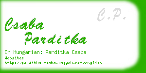 csaba parditka business card